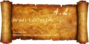 Aradi László névjegykártya