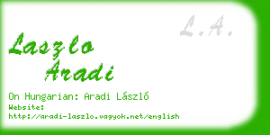 laszlo aradi business card